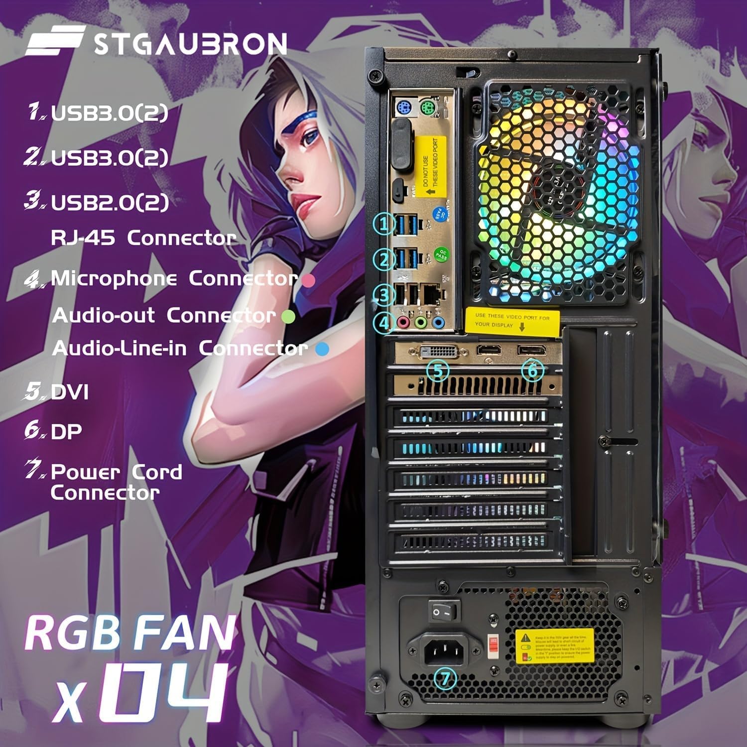 新品R3 4100/16G/SSD512/RX580 8G/Office2021 MICRO ATX GAMING PC RYZEN 3 4100 RX 580 16 GB DDR4 RAM 500